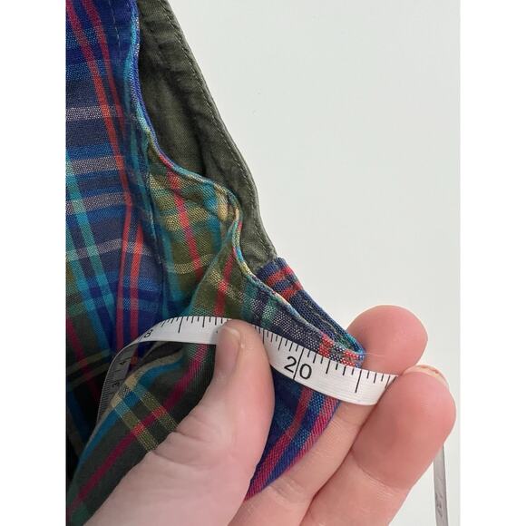 Vintage Womens Plaid Tartan Vest Medium Academia Boho 90s Preppy Classic Cotton - Picture 12 of 14